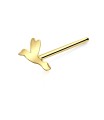 Flying Bird Silver Straight Nose Stud NSKA-136